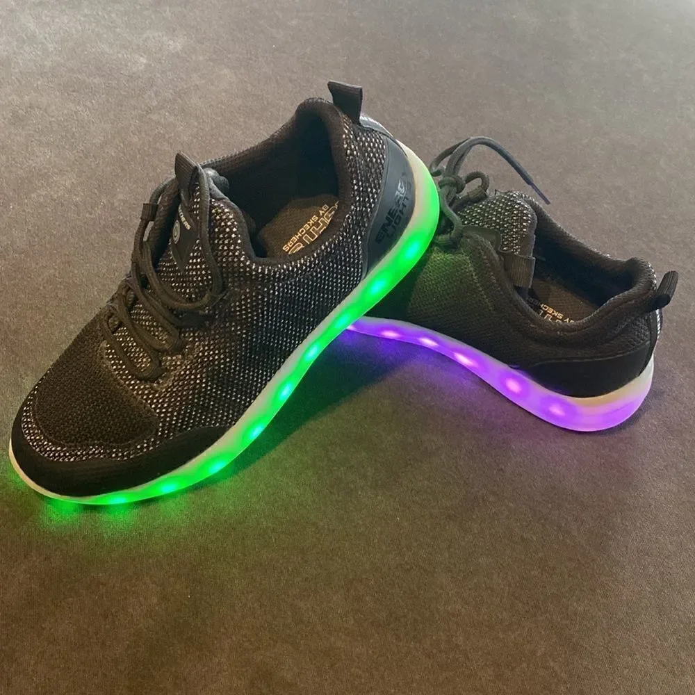 Sketchers Energy Lights Shoes for Kids Boys 90642L Size 5.5 Almost New Condition